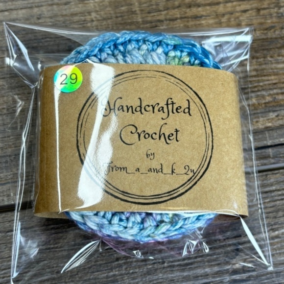 Handcrafted Crochet Face Round Makeup Remover Scrubbies Set Cotton Yarn - Picture 6 of 6